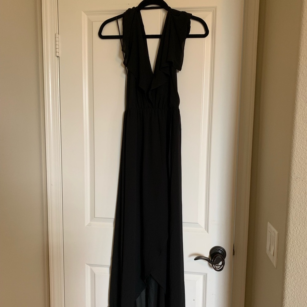 V-Neck Black Dress
